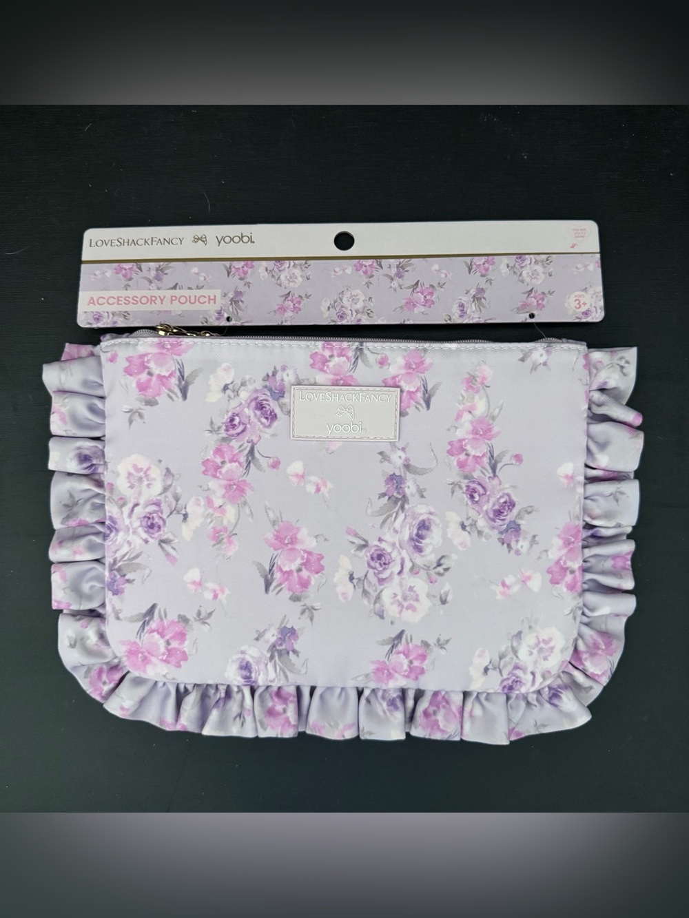 NWT Loveshackfancy x Target Yoobi Happy Thoughts Accessory Pouch Flat Hibiscus